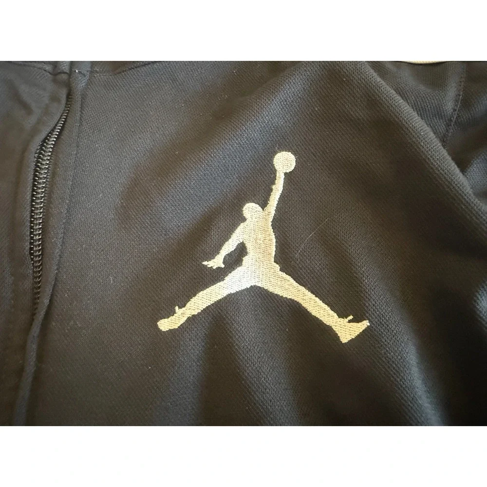 Jordan Mens Track Jacket Large Black Red Full Zip Athleisure Training Sports Gym